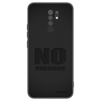 Picasee Xiaomi Redmi 9 Hülle - Schwarzes Silikon - No Excuses