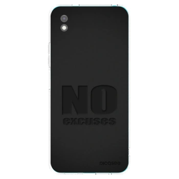 Picasee Xiaomi Redmi 9A Hülle - Schwarzes Silikon - No Excuses