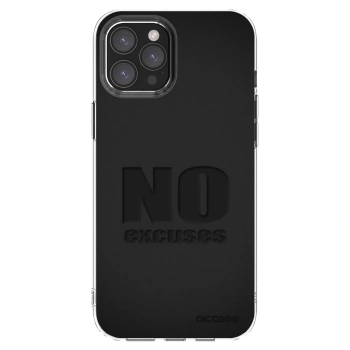 Picasee Apple iPhone 12 Pro Max Hülle - Transparentes Silikon - No Excuses