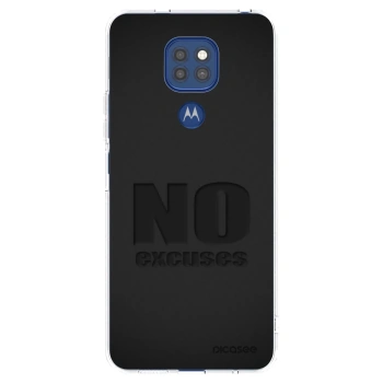 Picasee Motorola Moto G9 Play Hülle - Transparentes Silikon - No Excuses
