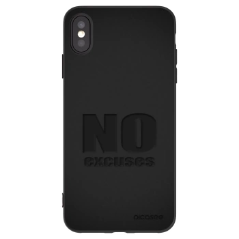 Picasee Apple iPhone XS Max Hülle - Schwarzes Silikon - No Excuses