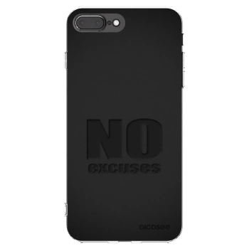 Picasee Apple iPhone 8 Plus Hülle - Transparentes Silikon - No Excuses