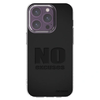 Picasee Apple iPhone 14 Pro Hülle - Transparentes Silikon - No Excuses