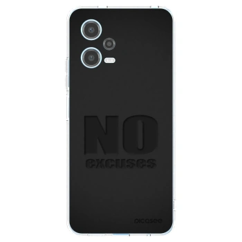 Picasee Xiaomi Redmi Note 12 5G Hülle - Transparentes Silikon - No Excuses