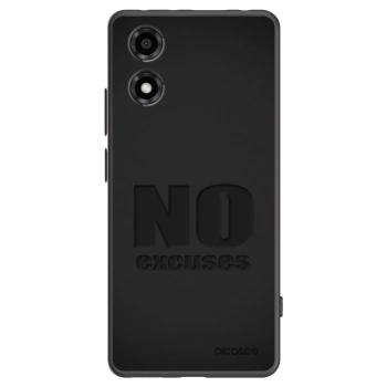 Picasee Motorola Moto E14 Hülle - Schwarzes Silikon - No Excuses