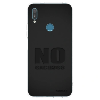 Picasee Huawei Y6 2019 Hülle - Transparentes Silikon - No Excuses
