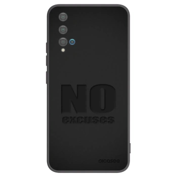 Picasee Huawei Nova 5T Hülle - Schwarzes Silikon - No Excuses