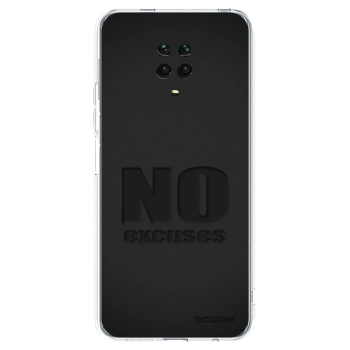 Picasee Xiaomi Redmi Note 9S Hülle - Transparentes Silikon - No Excuses