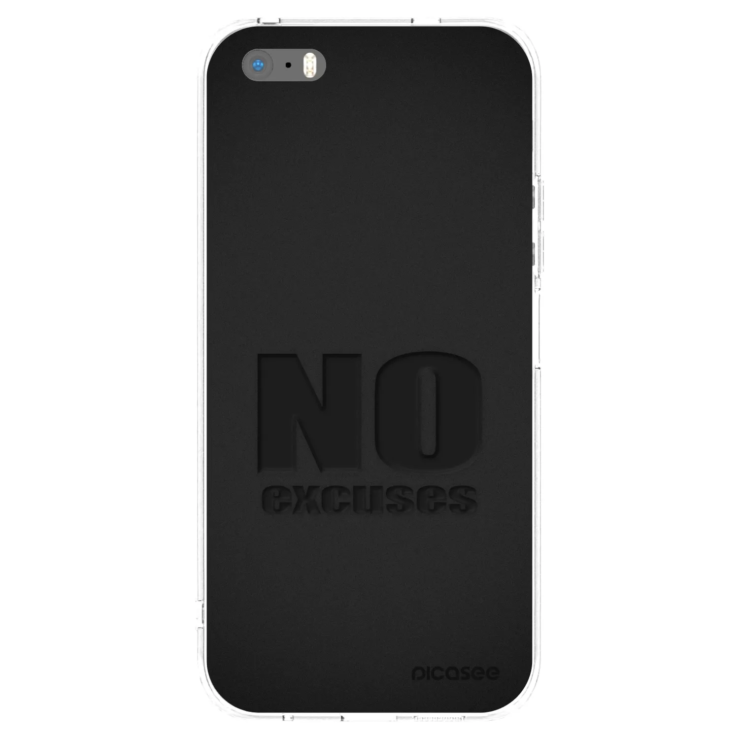 Picasee Apple iPhone 5/5S/SE Hülle - Transparentes Silikon - No Excuses