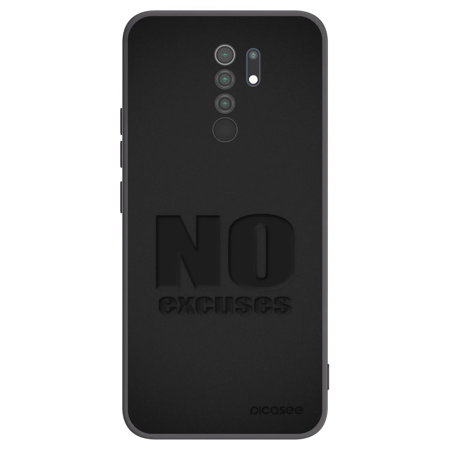 Picasee Xiaomi Redmi 9 Hülle - Schwarzes Silikon - No Excuses