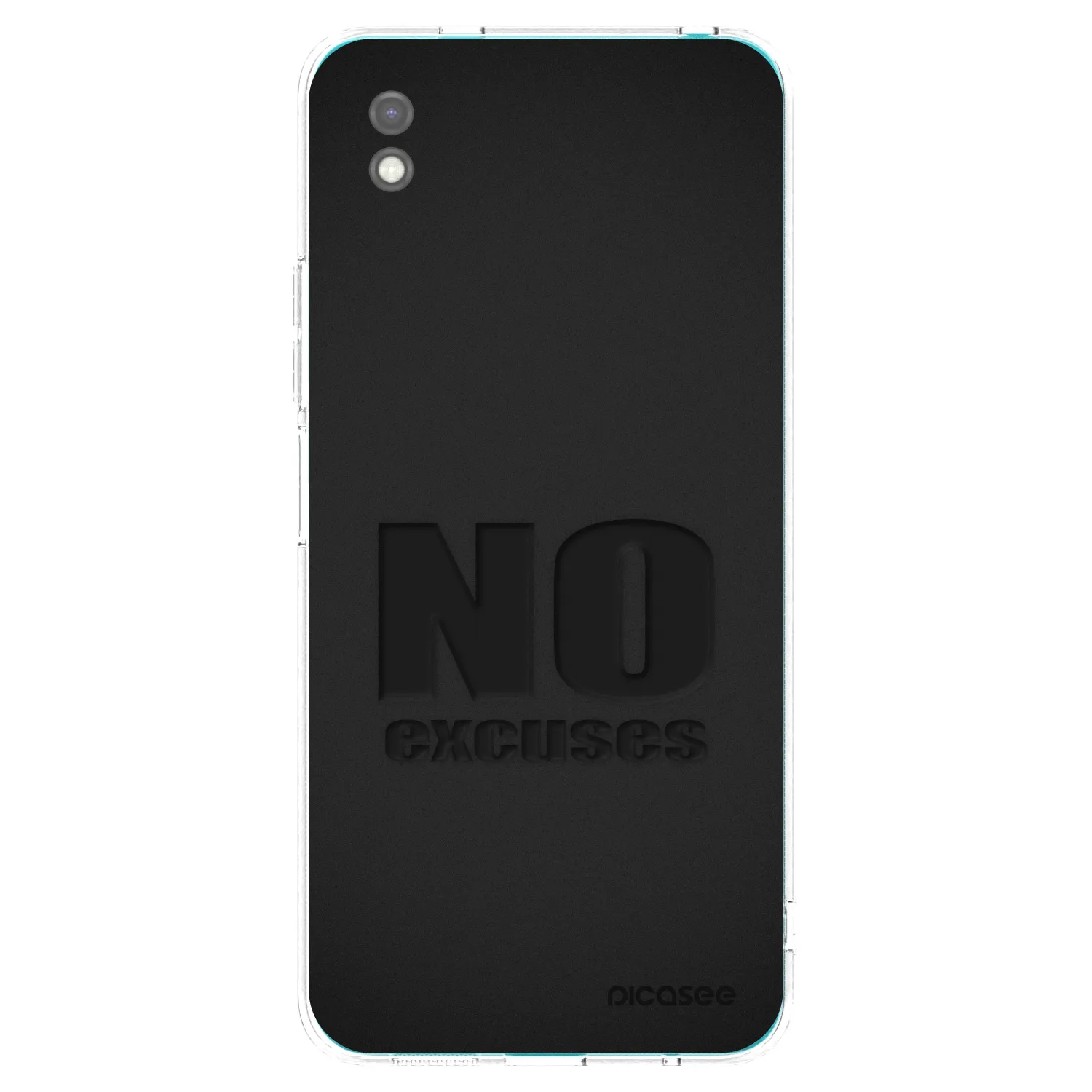 Picasee Xiaomi Redmi 9A Hülle - Schwarzes Silikon - No Excuses