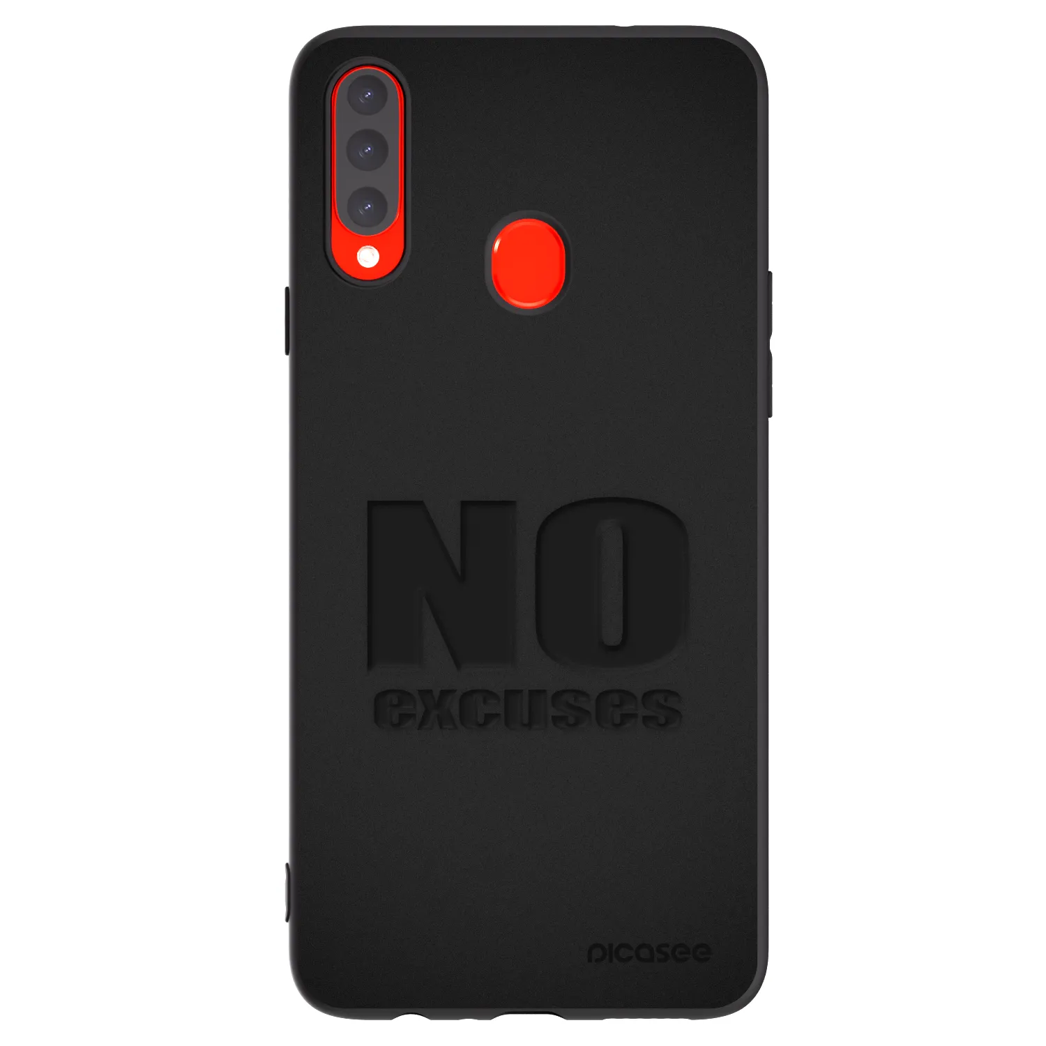 Picasee Samsung Galaxy A20s Hülle - Schwarzes Silikon - No Excuses