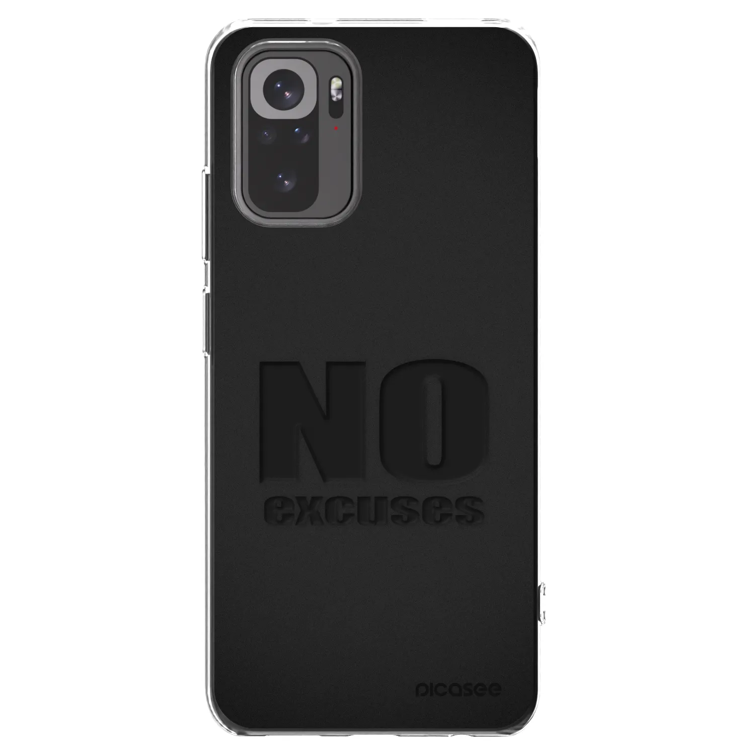 Picasee Xiaomi Redmi Note 10 Hülle - Transparentes Silikon - No Excuses