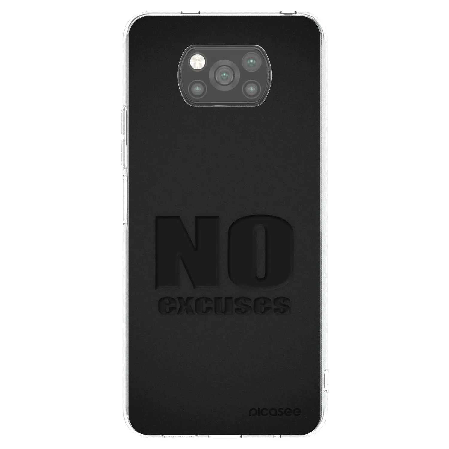 Picasee Xiaomi Poco X3 Pro Hülle - Schwarzes Silikon - No Excuses