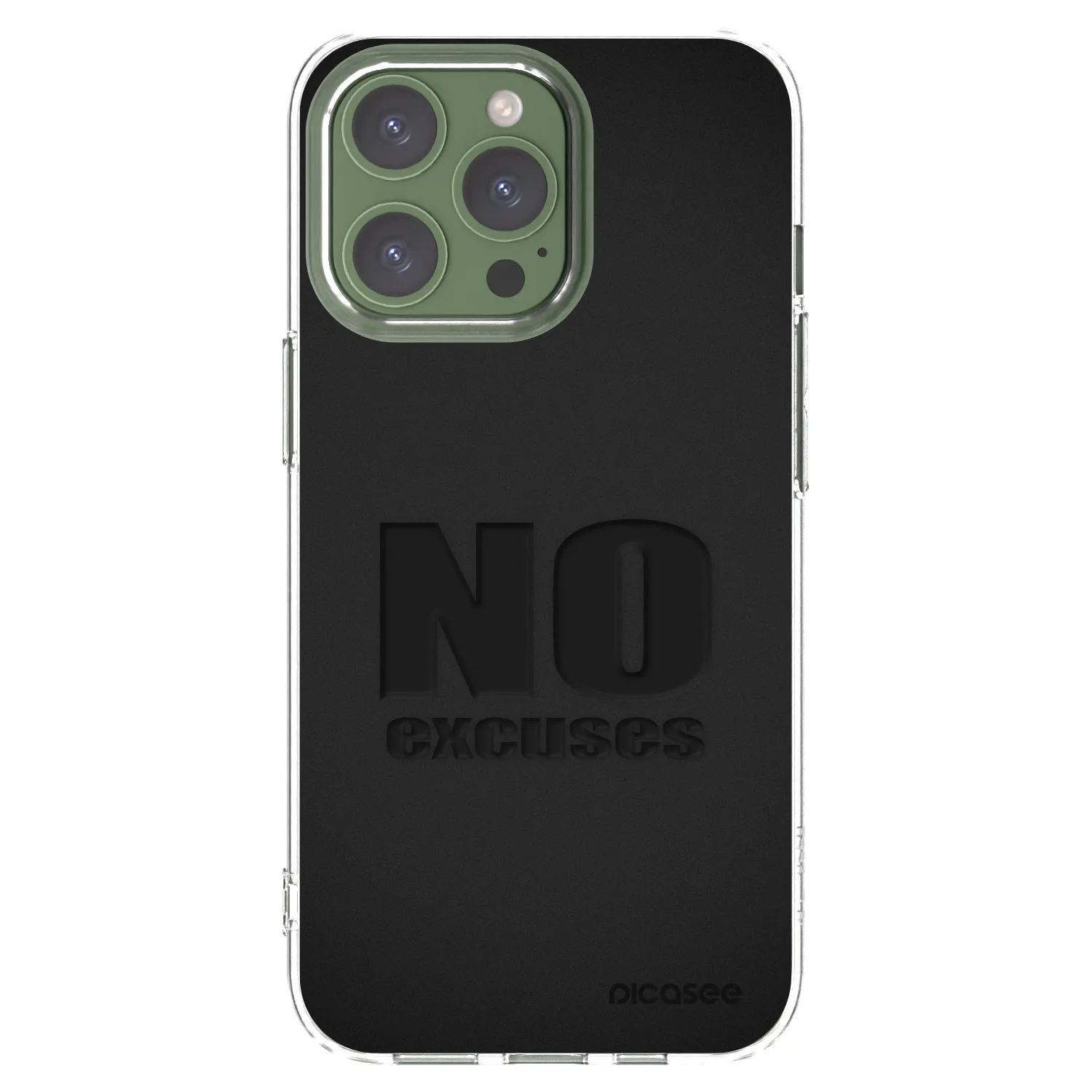 Picasee Apple iPhone 13 Pro Hülle - Transparentes Silikon - No Excuses