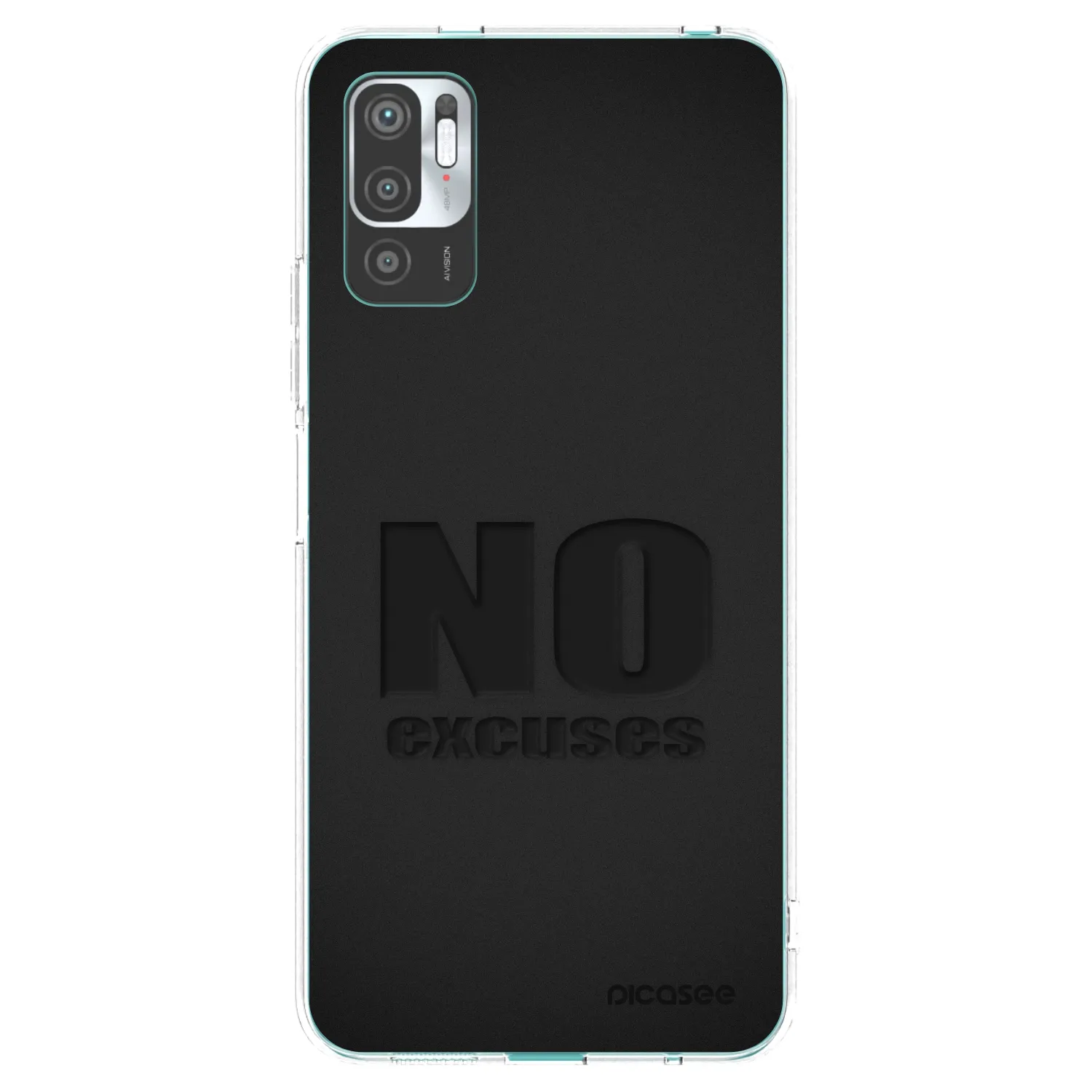 Picasee Xiaomi Redmi Note 10 5G Hülle - Transparentes Silikon - No Excuses