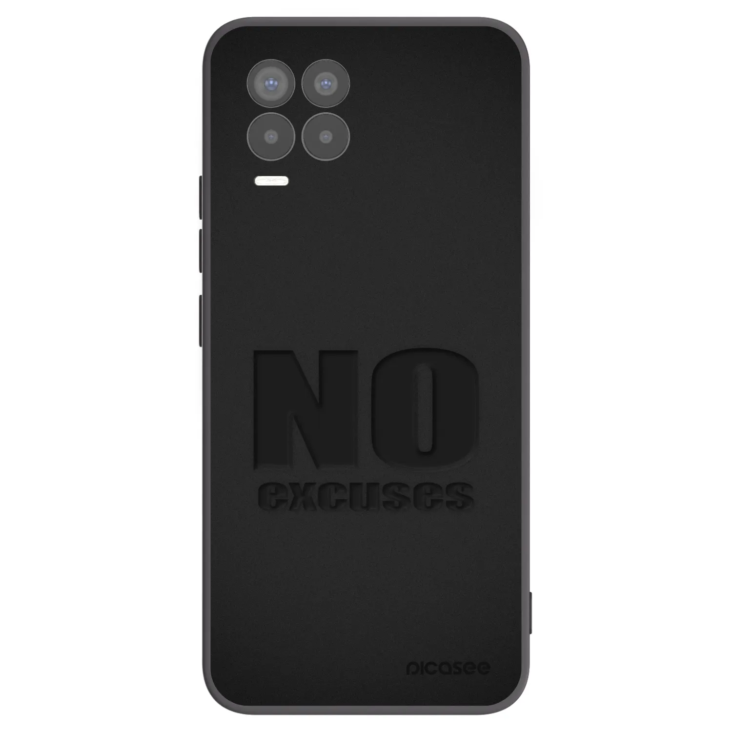 Picasee Realme 8 Pro Hülle - Schwarzes Silikon - No Excuses