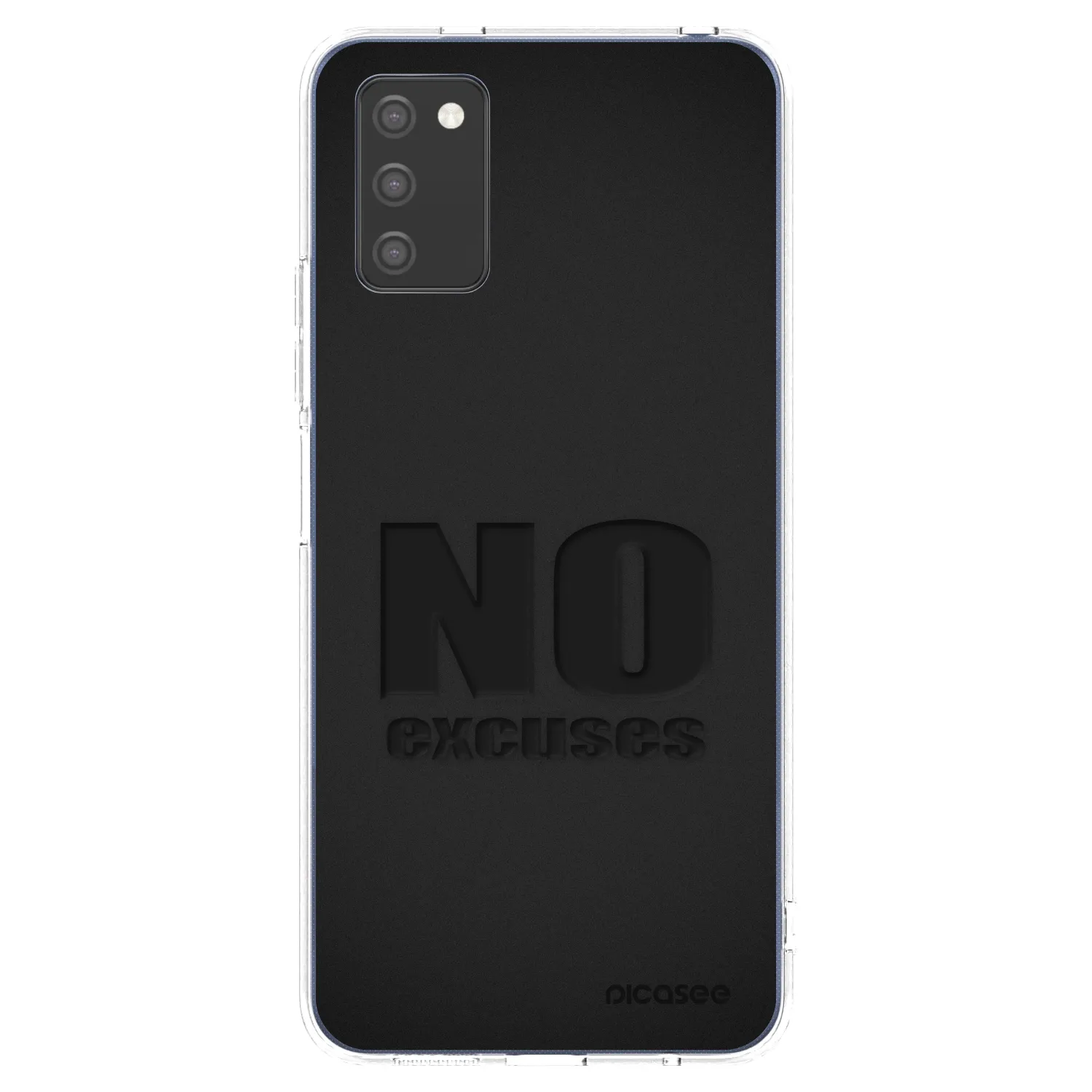 Picasee Samsung Galaxy A02s A025G Hülle - Transparentes Silikon - No Excuses