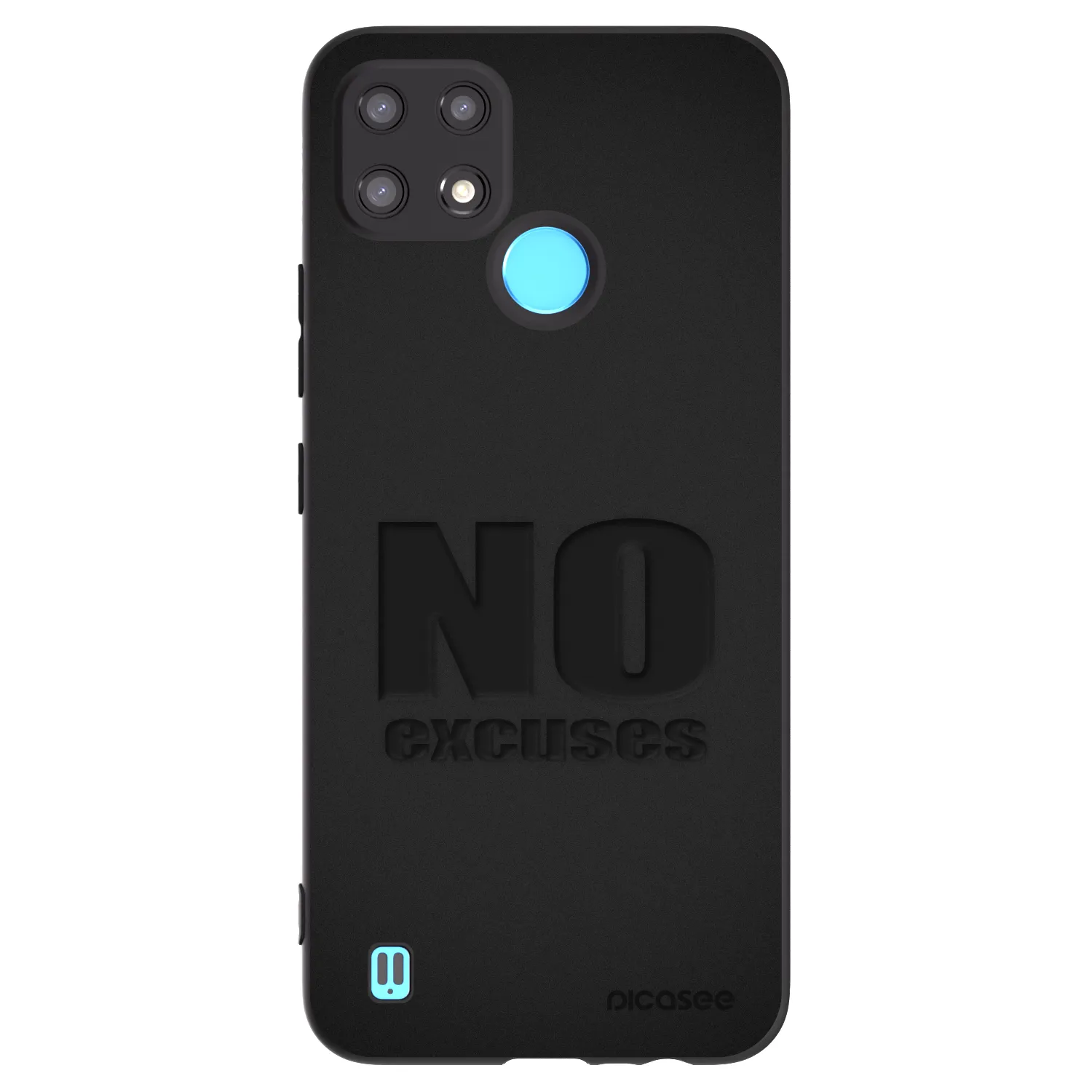Picasee Realme C21 Hülle - Schwarzes Silikon - No Excuses