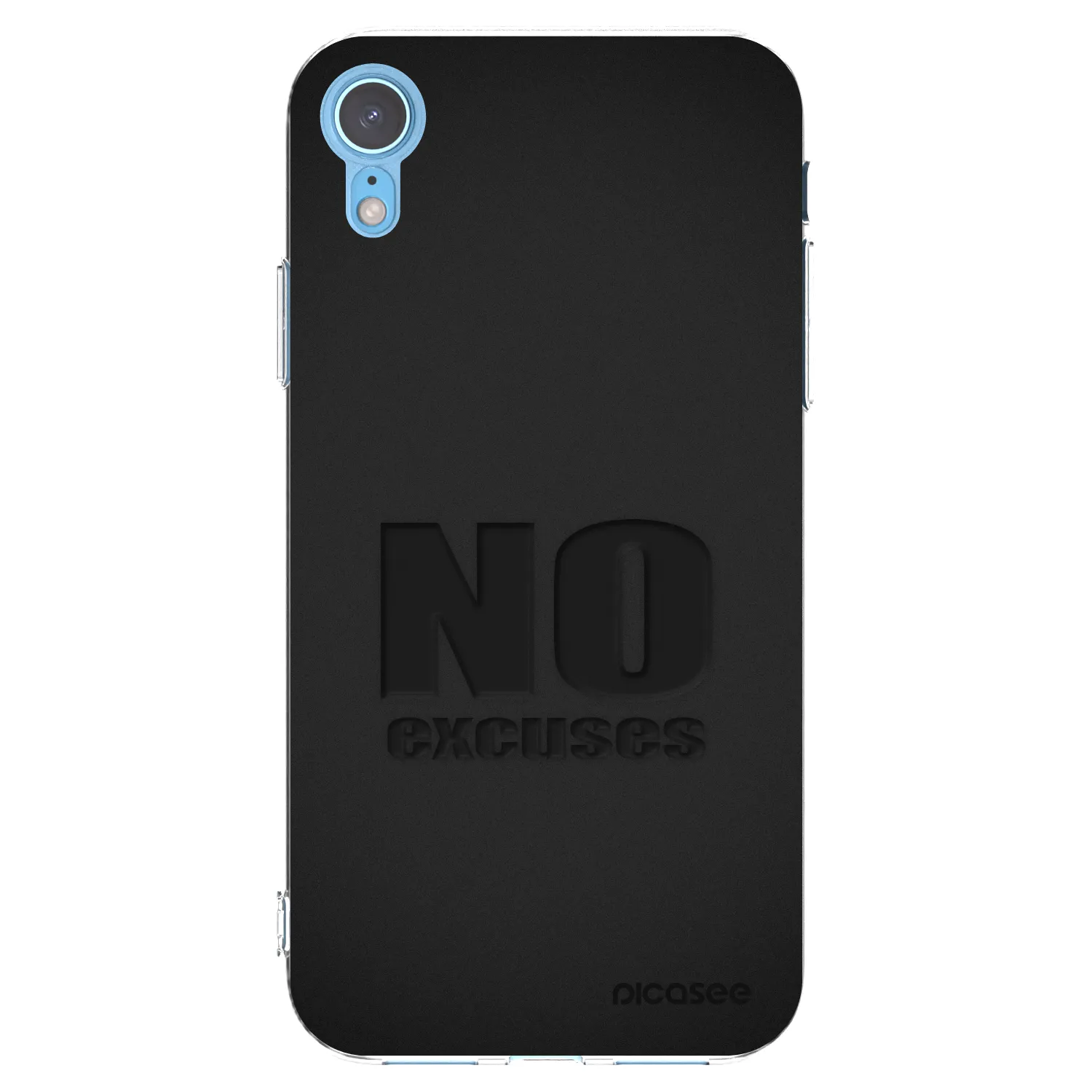 Picasee Apple iPhone XR Hülle - Transparentes Silikon - No Excuses