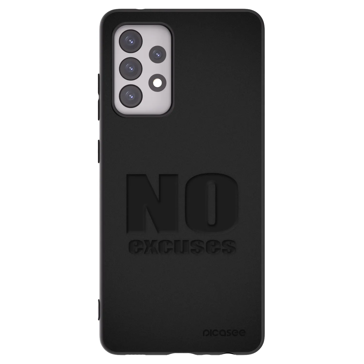 Picasee Samsung Galaxy A52s 5G A528B Hülle - Schwarzes Silikon - No Excuses