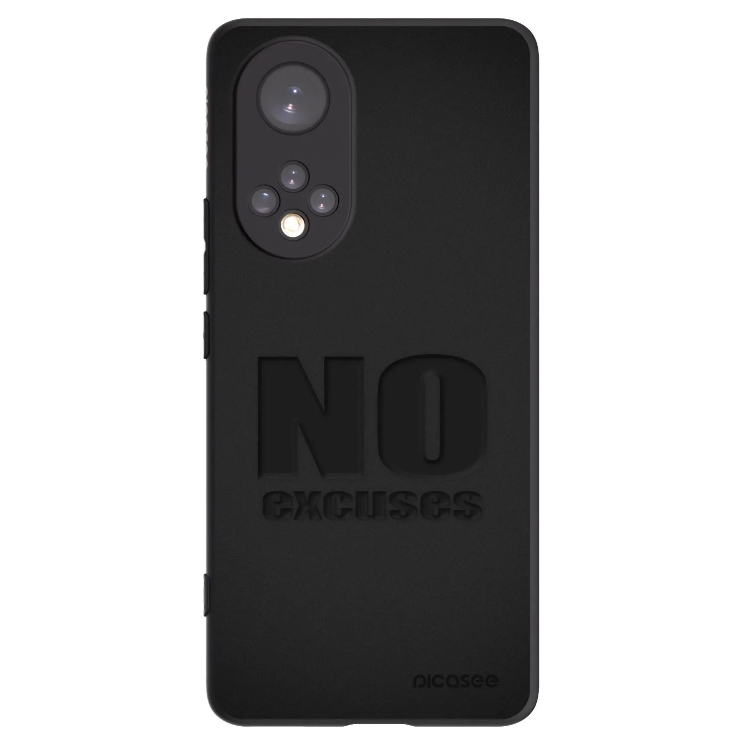Picasee Honor 50 5G Hülle - Schwarzes Silikon - No Excuses