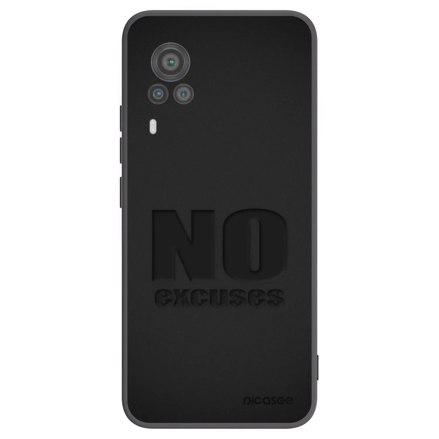Picasee Vivo X60 Pro 5G Hülle - Schwarzes Silikon - No Excuses