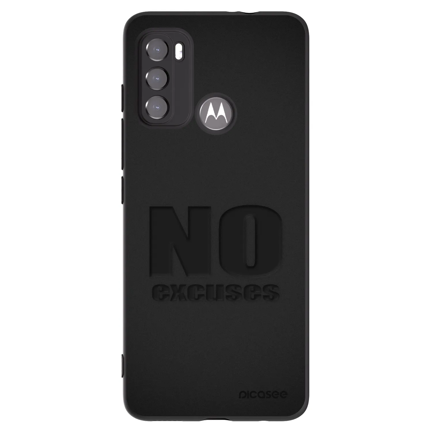 Picasee Motorola Moto G60 Hülle - Schwarzes Silikon - No Excuses