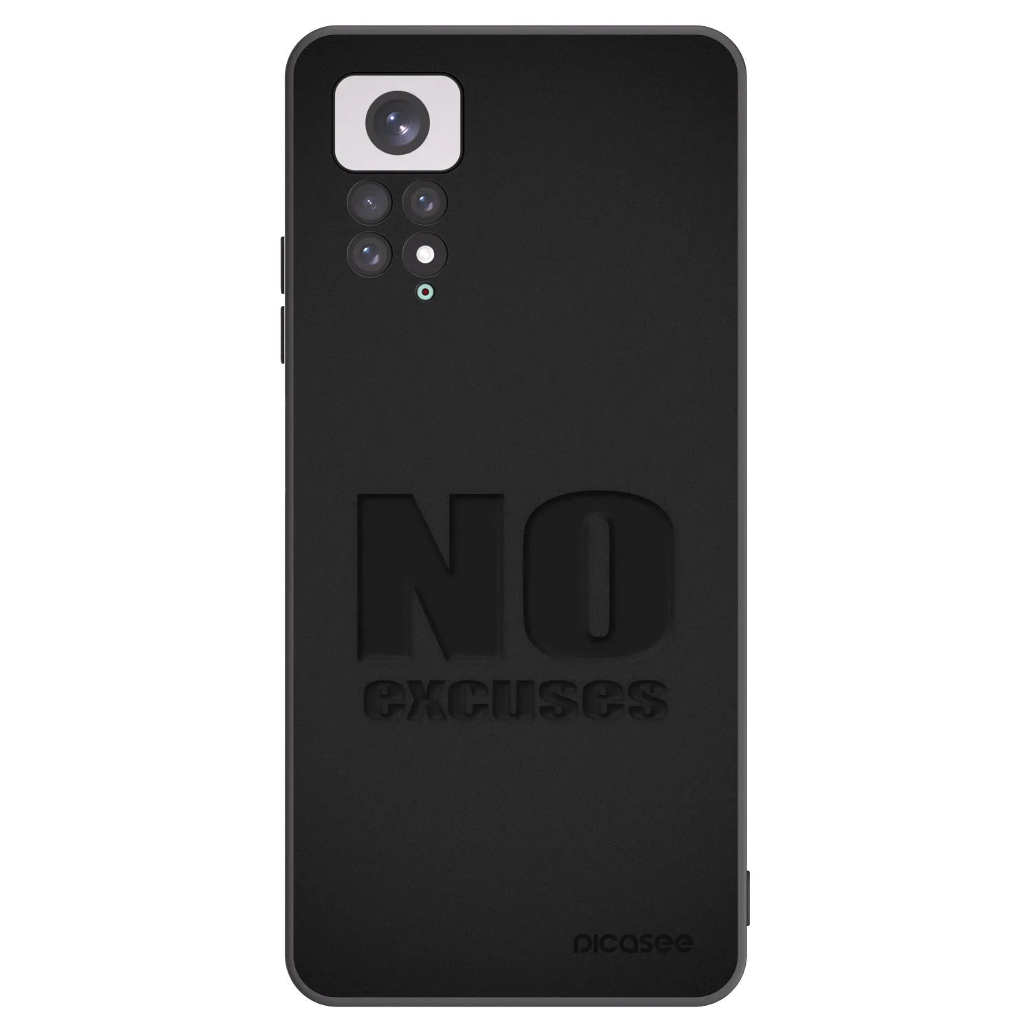 Picasee Xiaomi Redmi Note 11 Hülle - Schwarzes Silikon - No Excuses