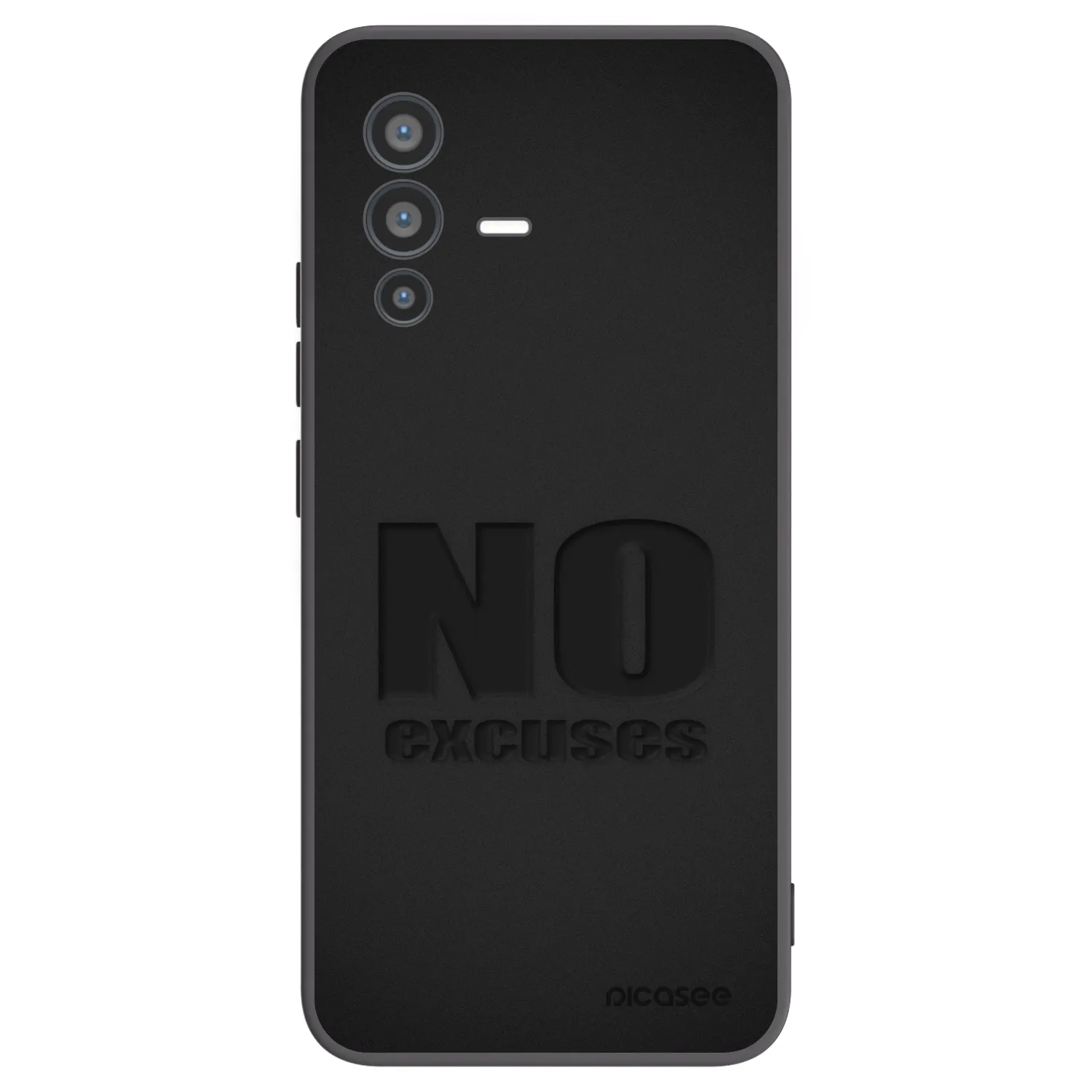 Picasee Vivo V23 5G Hülle - Schwarzes Silikon - No Excuses