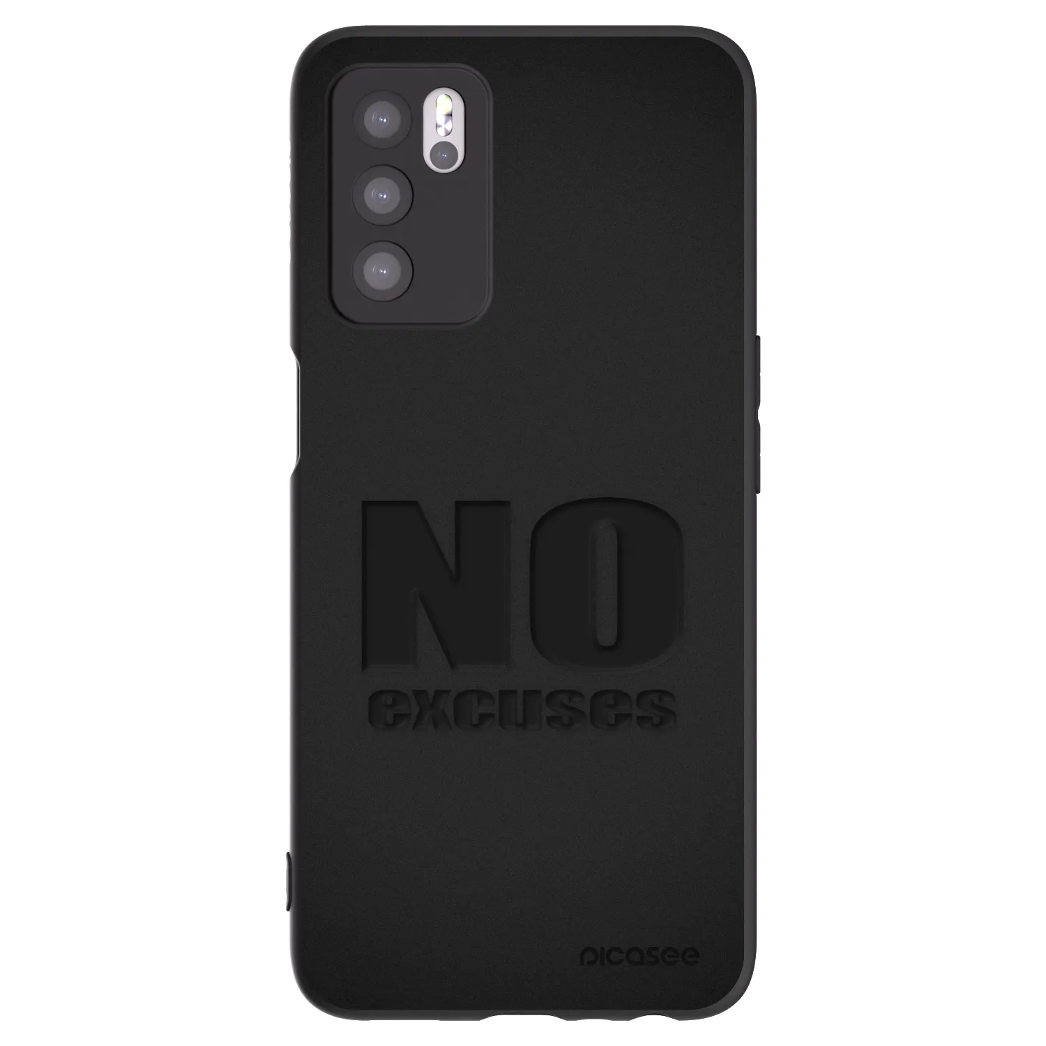 Picasee OPPO A16 Hülle - Schwarzes Silikon - No Excuses