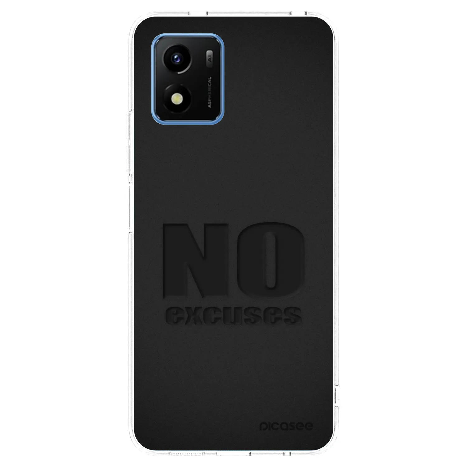 Picasee Vivo Y01 Hülle - Transparentes Silikon - No Excuses