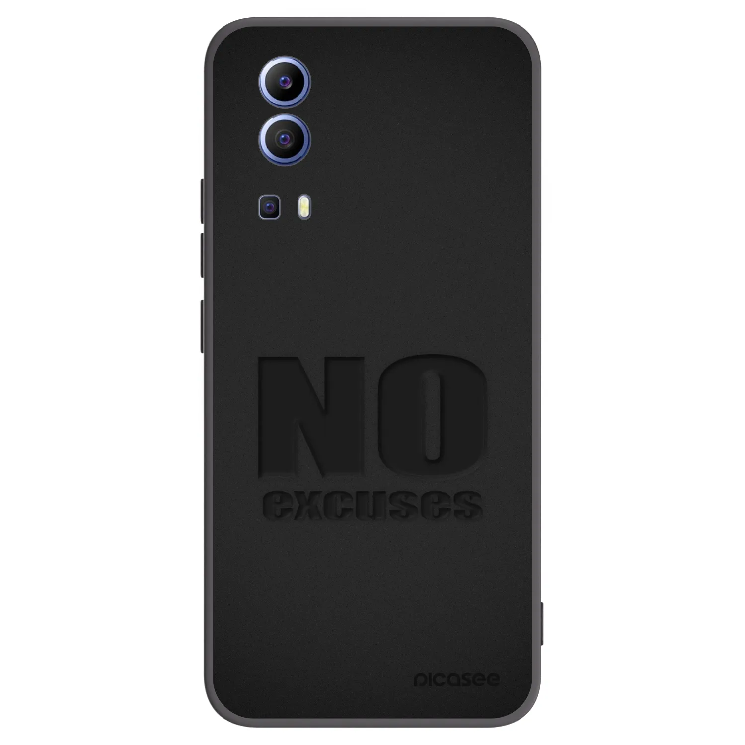 Picasee Vivo Y52 5G Hülle - Schwarzes Silikon - No Excuses