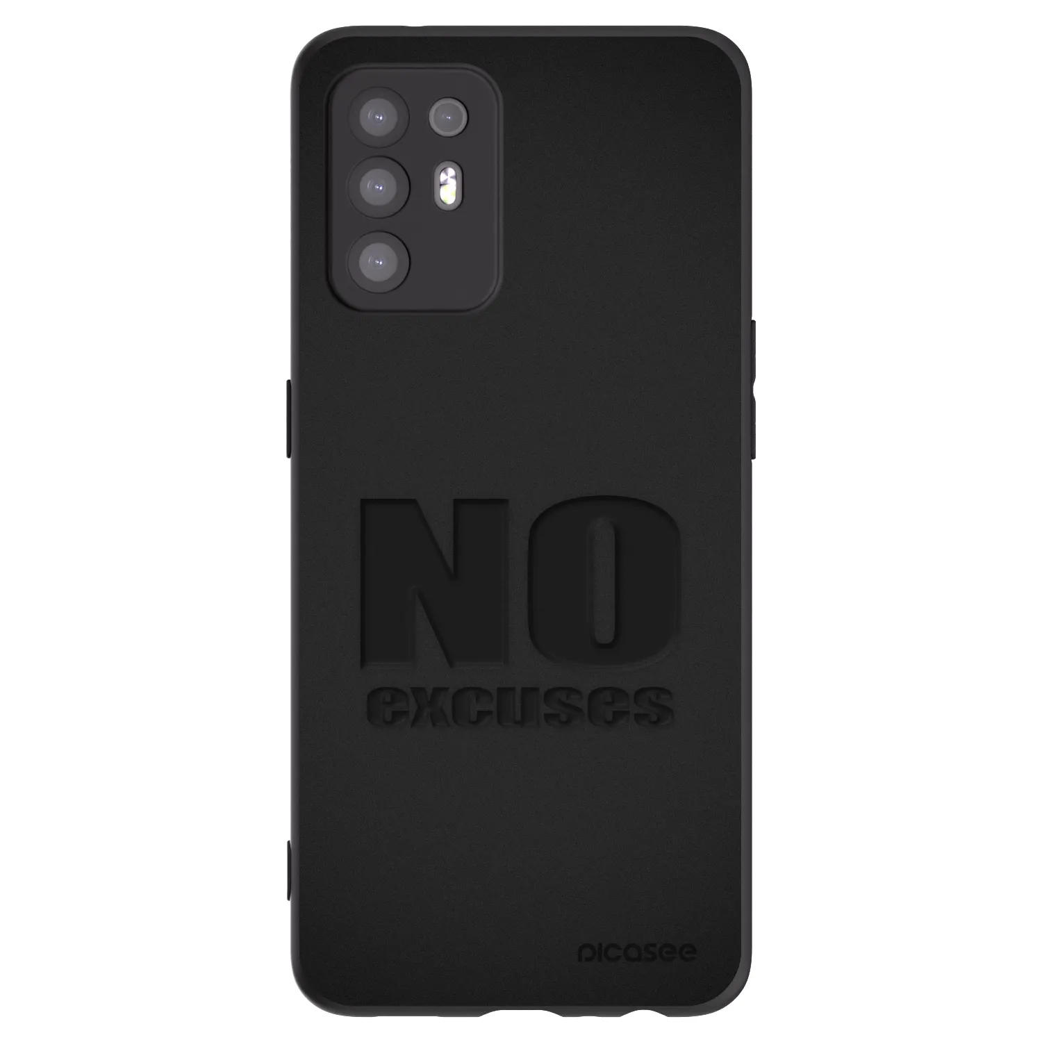 Picasee OPPO A94 5G Hülle - Schwarzes Silikon - No Excuses