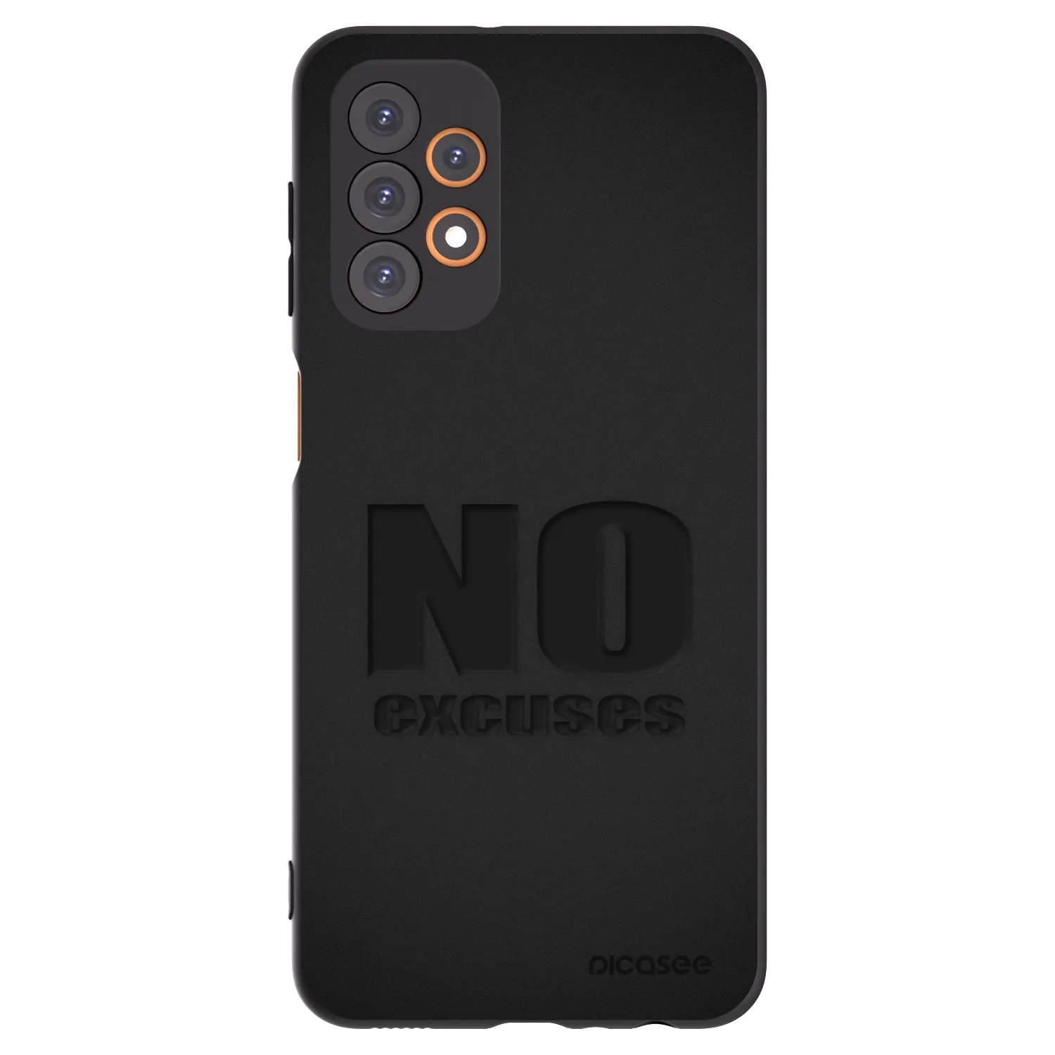 Picasee Samsung Galaxy A23 A235F 4G Hülle - Schwarzes Silikon - No Excuses
