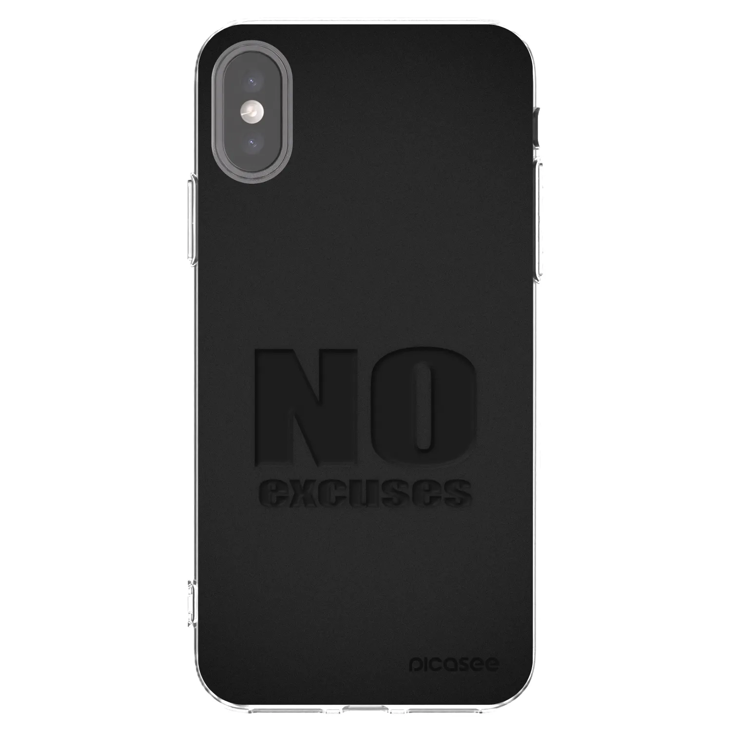 Picasee Apple iPhone X/XS Hülle - Transparentes Silikon - No Excuses