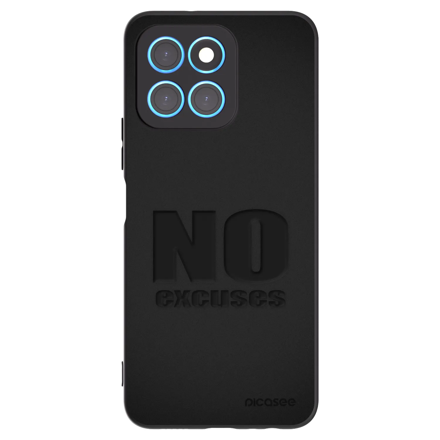 Picasee Honor X8 5G Hülle - Schwarzes Silikon - No Excuses