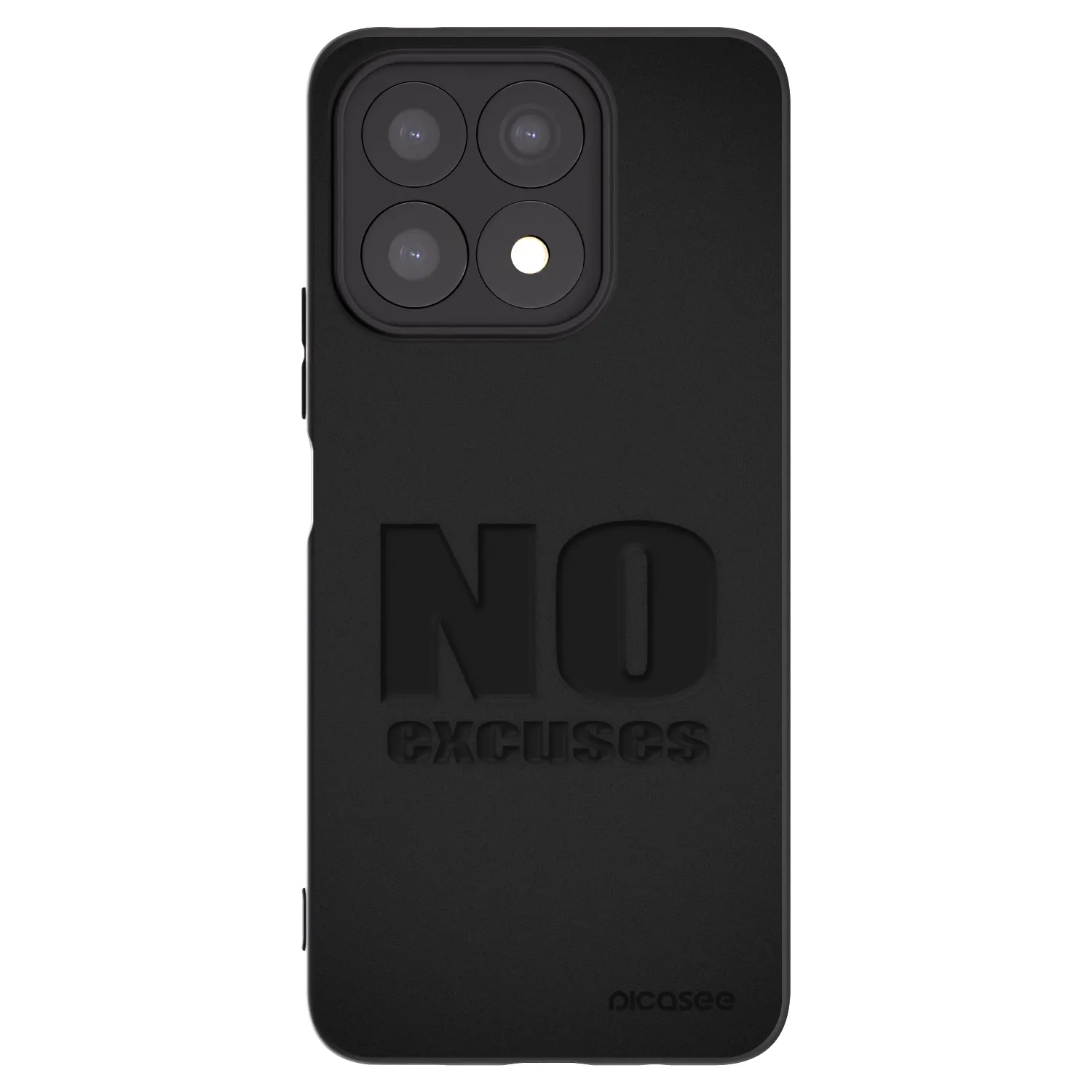 Picasee Honor X8a Hülle - Schwarzes Silikon - No Excuses