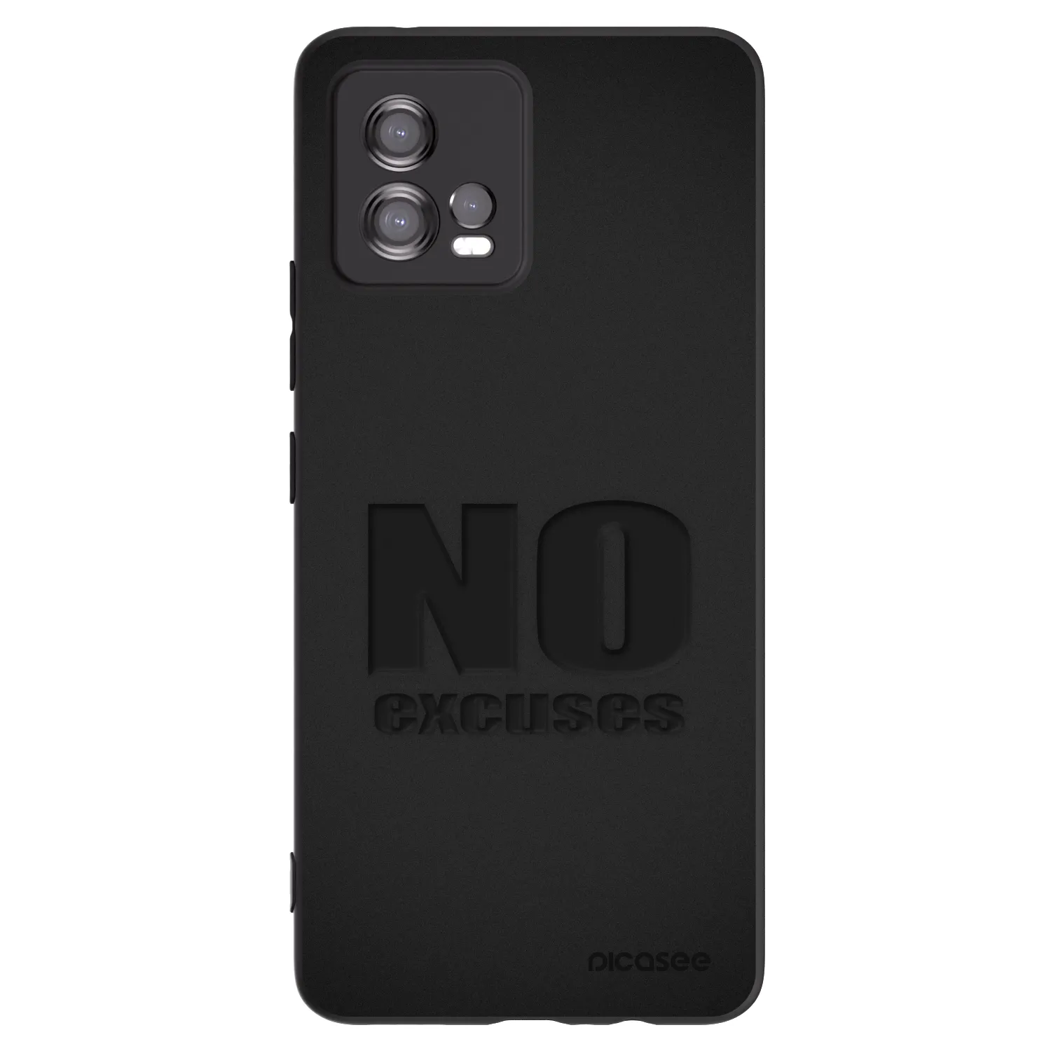 Picasee Motorola Moto G72 Hülle - Schwarzes Silikon - No Excuses