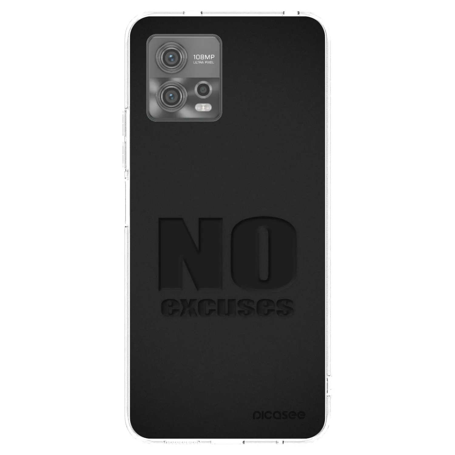 Picasee Motorola Moto G72 Hülle - Transparentes Silikon - No Excuses