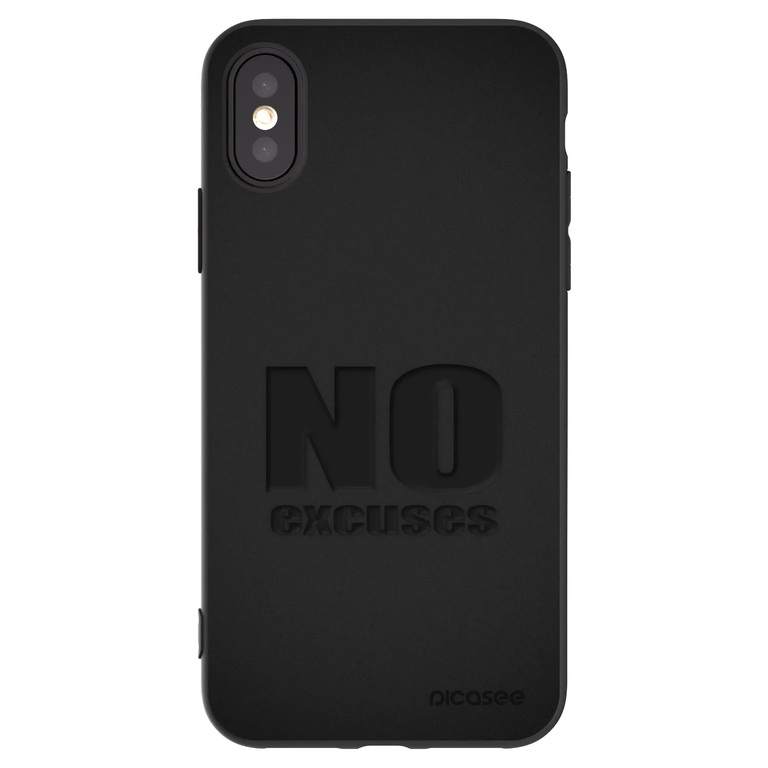 Picasee Apple iPhone X/XS Hülle - Schwarzes Silikon - No Excuses