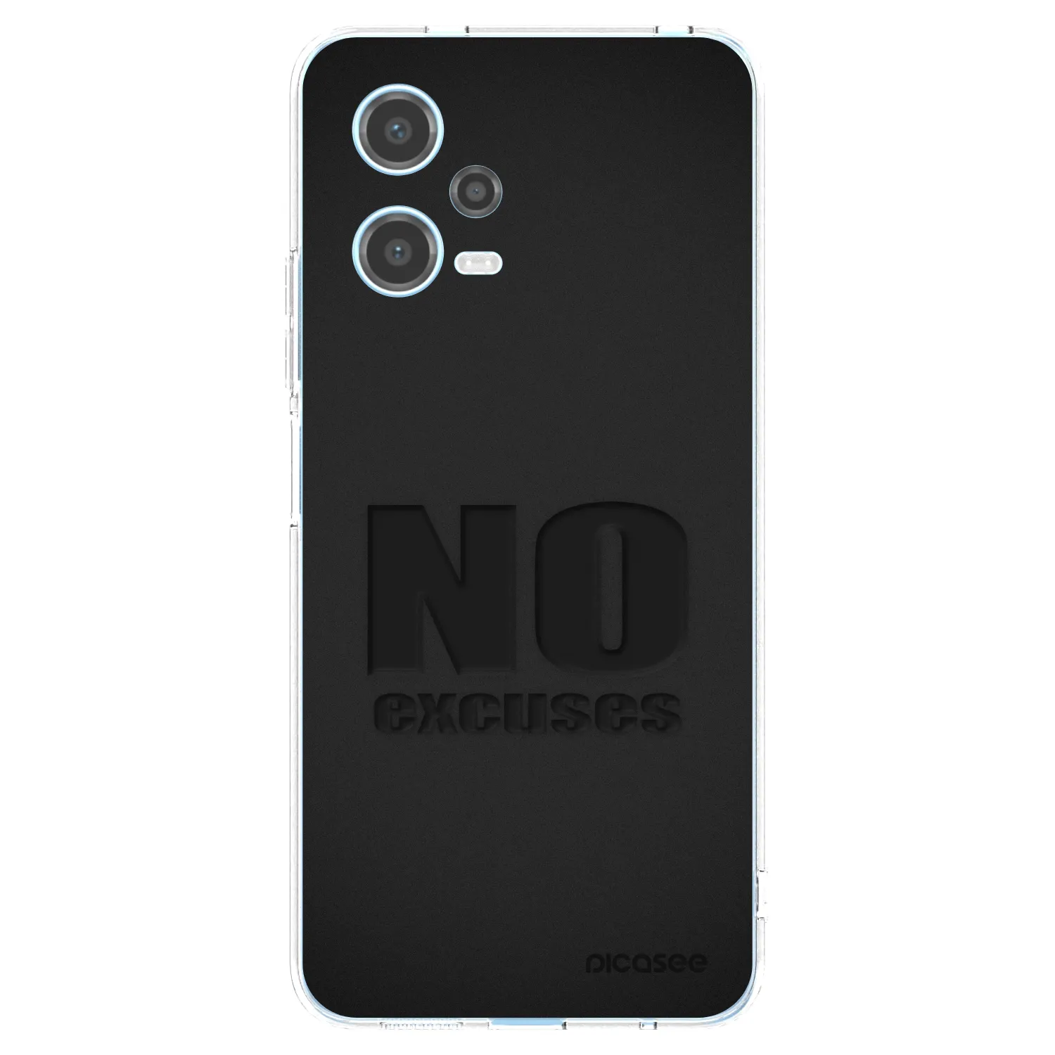 Picasee Xiaomi Redmi Note 12 5G Hülle - Transparentes Silikon - No Excuses