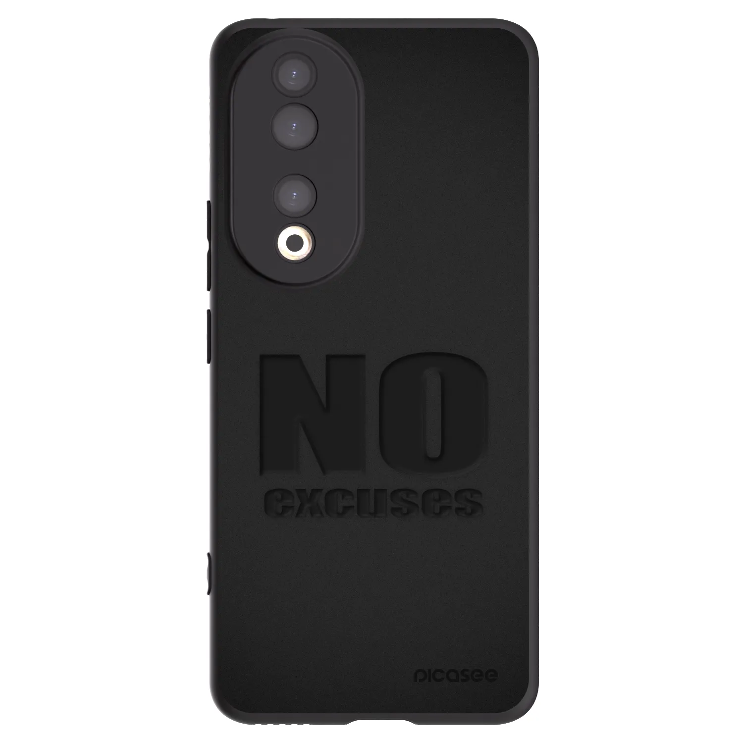 Picasee Honor 90 5G Hülle - Schwarzes Silikon - No Excuses