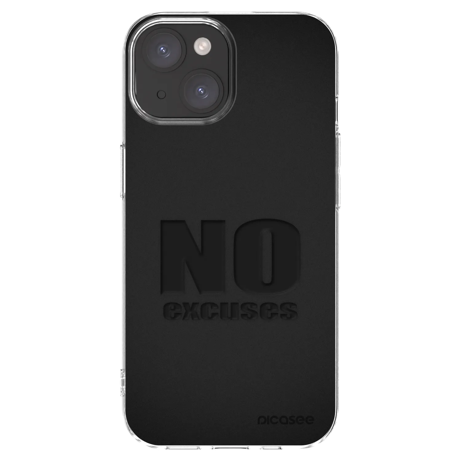 Picasee Apple iPhone 15 Hülle - Transparentes Silikon - No Excuses