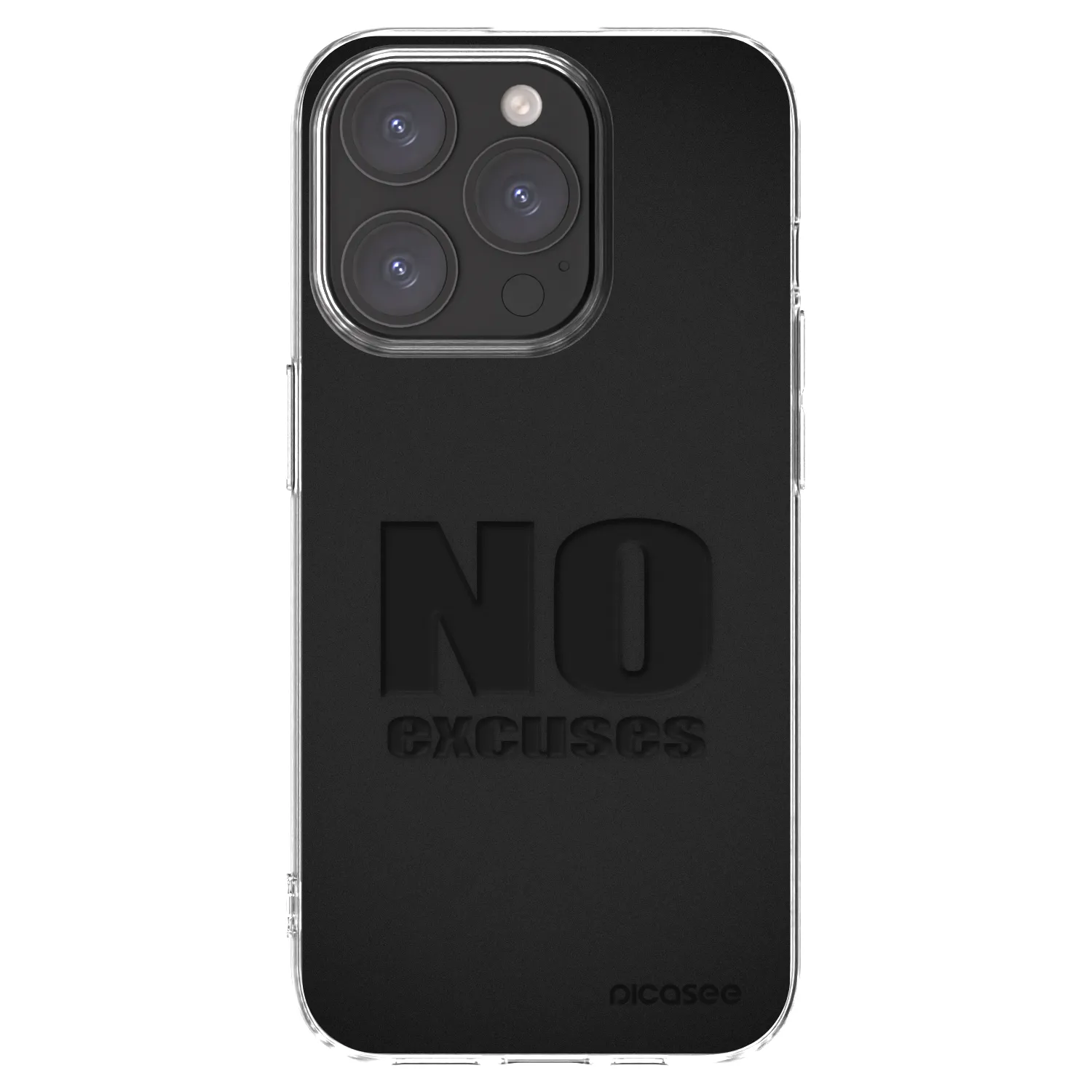 Picasee Apple iPhone 15 Pro Hülle - Transparentes Silikon - No Excuses