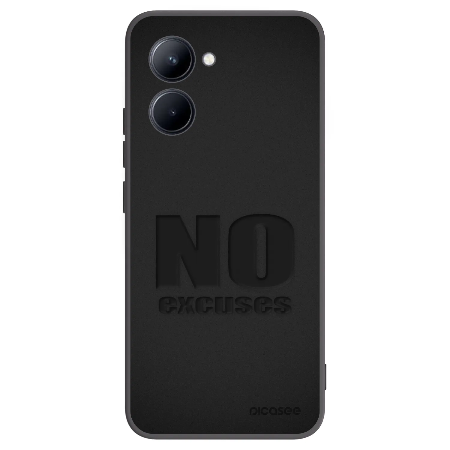 Picasee Realme C33 (2023) Hülle - Schwarzes Silikon - No Excuses