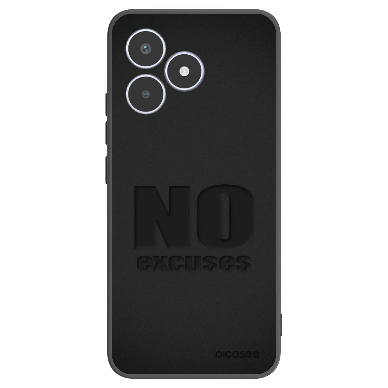 Picasee Realme C53 Hülle - Schwarzes Silikon - No Excuses