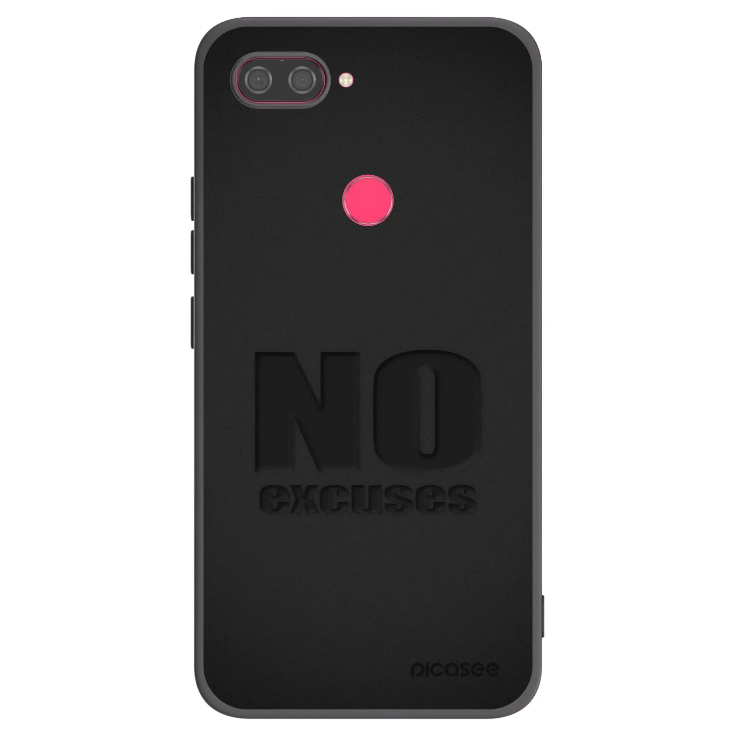 Picasee Xiaomi Mi 8 Lite Hülle - Schwarzes Silikon - No Excuses