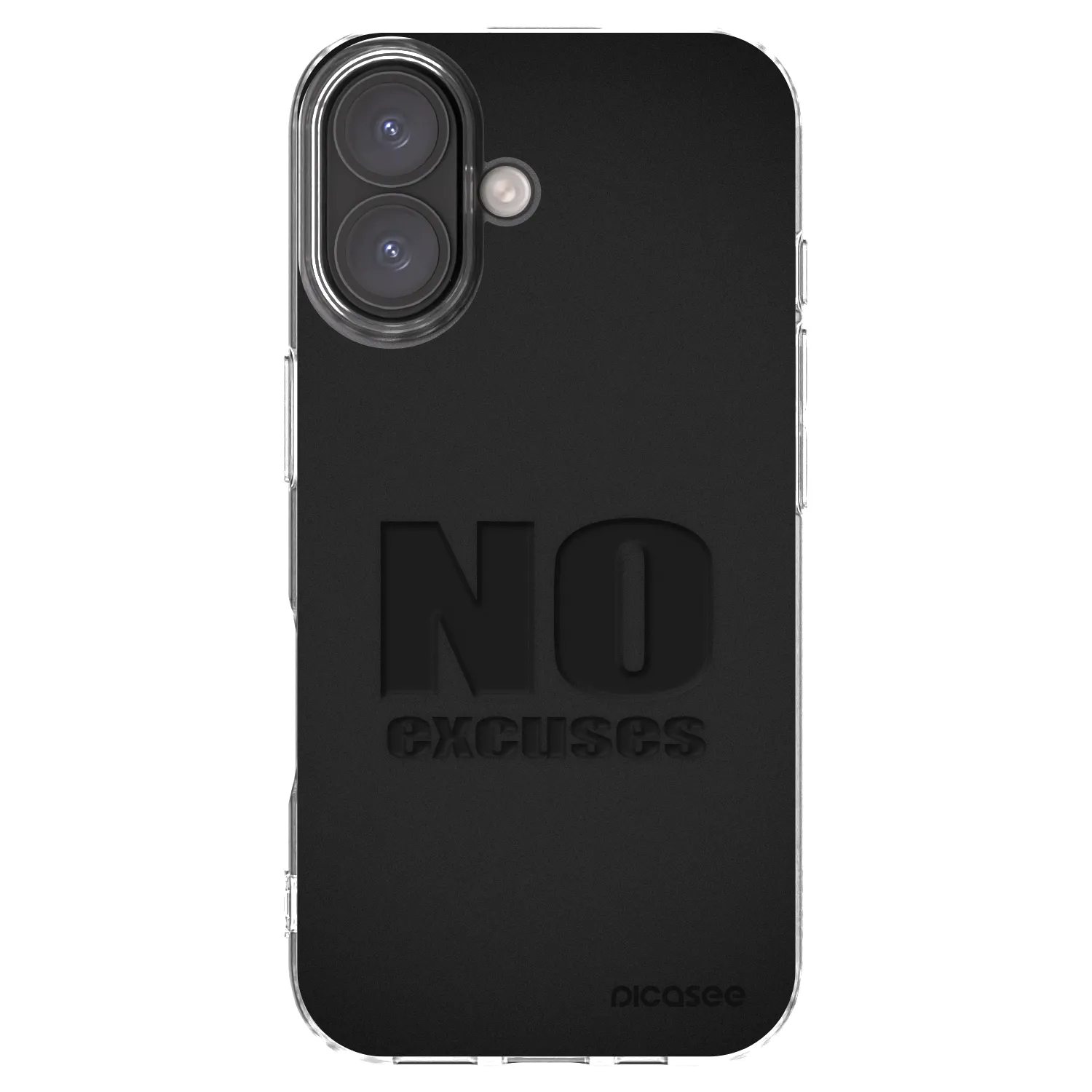 Picasee Apple iPhone 16 Hülle - Transparentes Silikon - No Excuses