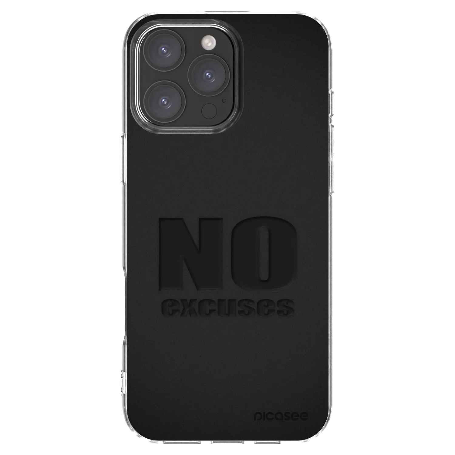 Picasee Apple iPhone 16 Pro Max Hülle - Transparentes Silikon - No Excuses